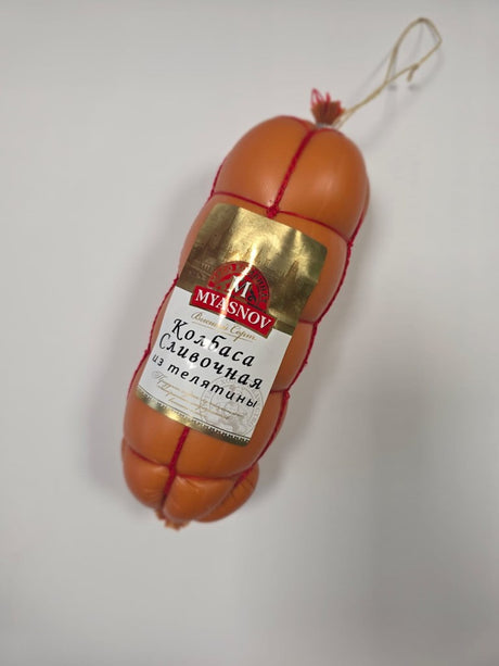 600g MYASNOV Brühwurst Slivochnaja mit Kalbsfleisch // Мяснов Колбаса  Сливочная c телятины