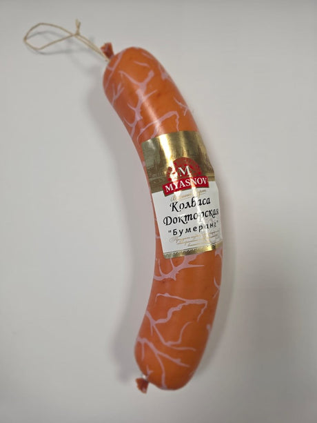 490g MYASNOV Kochwurst "Doktorskaja Bumerang"  // Вареная колбаса Докторская "Бумеранг" 