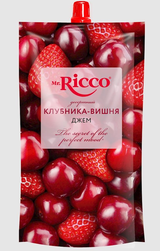 300g Mr.Ricco Brotaufstrich aus Erdbeeren – Kirschen // Джем Клубника - вишня
