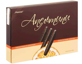 160g Udarniza Schokomarmelade "Apeltini Orange Sticks“ // Мармеладки в шоколаде "Апельсиновые палочки Апельтини"