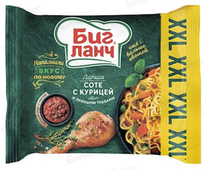 100g Big Lunch Nudel mit geschmortem Huhn XXL // Биг Ланч Лапша Соте с курицей и травами 