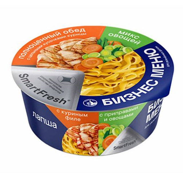 110g Big Lunch Nudeln Business Menü Hähnchen und Gemüse // Бизнес Меню" вкус куринное филе с овощами