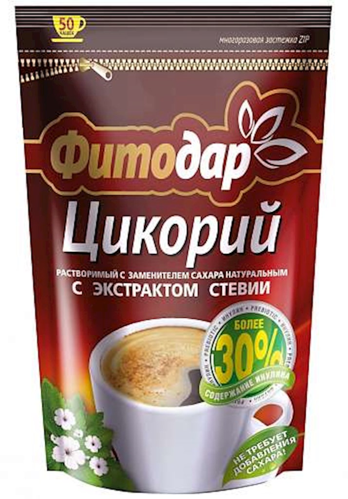 100g Fitodar Zichorie mit Stevia ZIP // Цикорий растворимыйсо Стевией дойпак