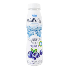 300g Galychyna Drink Joghurt mit Heidelbeergeschmack 2,2% Fett // Напиток «Йогурт Черничный » 2,2%