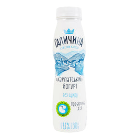 300g Galychyna Drink Joghurt ohne Zucker 2,2% Fett // Напиток «Йогурт Без сахара» 2,2%