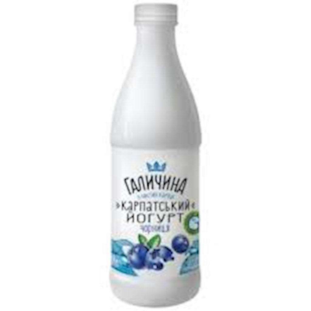 800g Galychyna Drink Joghurt mit Heidelbeergeschmack 2,2% Fett // Напиток «Йогурт Черничный » 2,2% 