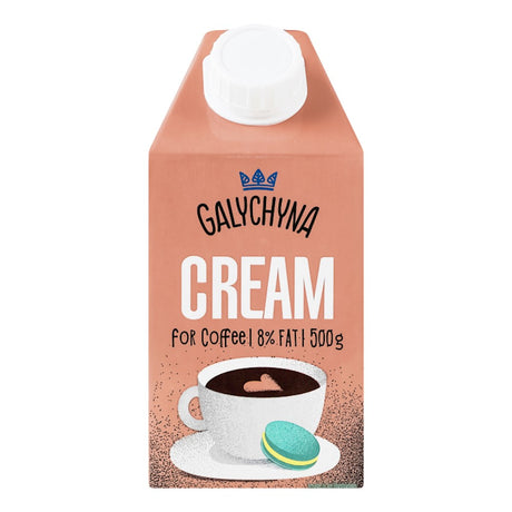 500ml Galychyna Süsse Sahne für Kaffee UHT 8%  // Сливки ультрапастеризованные для Кофе  8%