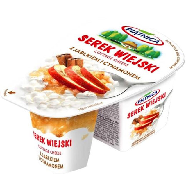 150g Hüttenkäse mit Äpfel und Zimt // Piatnica Творог зернистый с яблоком и корицей