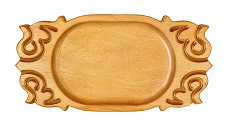 Geschnitztes Holztablett 50 × 27 cm // Резной деревянный поднос 50 × 27 см