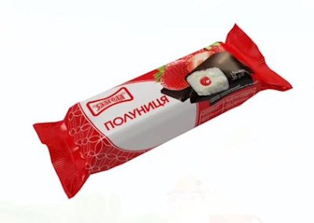 36g Zlagoda Quarkriegel in Glasur mit Erdbeerfüllung // Сырок творожный с клубничной начинкой