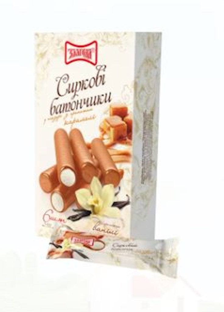 120g Zlagoda Quarkriegel in Glasur mit Karamell // Сырок творожный с карамелью 