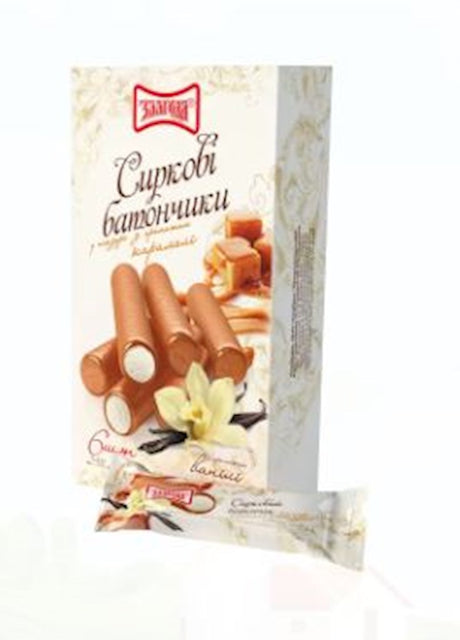 120g Zlagoda Quarkriegel in Glasur mit Karamell // Сырок творожный с карамелью 