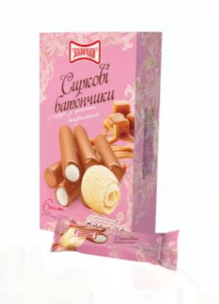 120g Zlagoda Quarkriegel in Glasur mit Plombir // Сырок творожный с пломбиром 