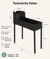 2 in 1 Universalgrill - Mangal mit Utschak 3cm Stahl Ø 40cm 10-12L Kasan BBQ Grill Equipment