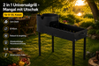 2 in 1 Universalgrill - Mangal mit Utschak 3cm Stahl Ø 40cm 10-12L Kasan BBQ Grill Equipment