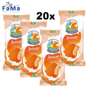 20er Pack KiK Eis Escimo Creme-Brülee mit Karamelglasur 70g // КИК Мороженое Крем-брюле в карамелевой глазуре