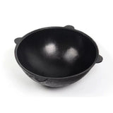 Ø 36cm 10 Liter Gusseisen Topf mit Deckel runder Boden Kasan Asia Wok Pilaw Plov 