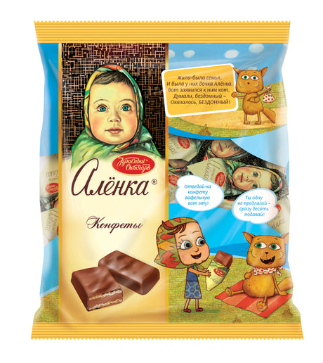 Schokopralinen Alenka mit Waffeln 250g Roter Oktober Alionka Alönka