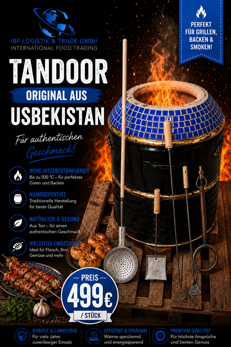 Traditioneller Tandoor Set  (original aus Usbekistan) 1st //  Тандыр, кочерга, совок для углей, шампурный инструмент, шумовка