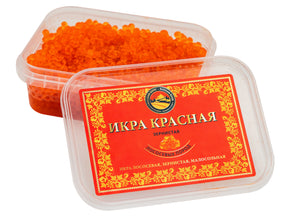 250g Russkiy Bereg Lachskaviar Gorbuscha Wildfang OHNE KONSERVIERUNGSSTOFFE  t/k -18°C ИКРА ГОРБУША