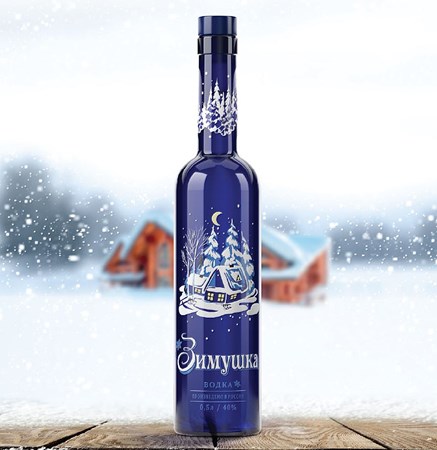 0,5 Liter WODKA SIMUSCHKA Alc.40% Vol. WINTERWODKA ZUM AKTIONSPREIS ВОДКА ЗИМУШКА