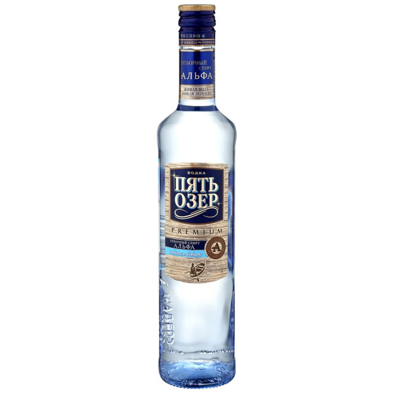 0,5L Premium Wodka Five Lakes Vodka Pjat Oser