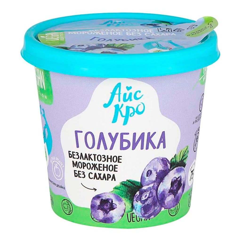 75g ICECRO Fruchte-Sorbet Blaubeere  // фруктовый Сорбет с Голубикой  75g ICECRO Fruchte-Sorbet Blaubeere  // фруктовый Сорбет с Голубикой