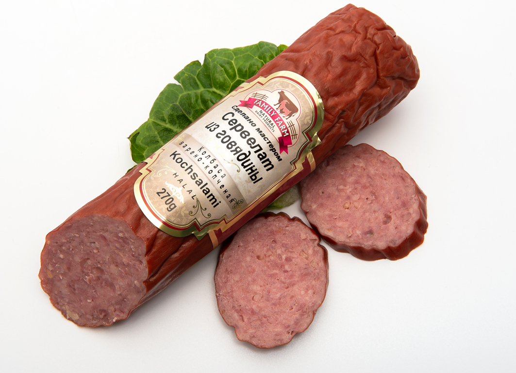 Salami Cervelat aus Rindfleisch ca.270g Gekocht & Geräuchert Halal