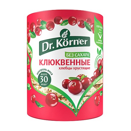 100g Dr. Körner Knäckebrot Moosberegeschmack // Хлебцы хрустящие Злаковый коктейль клюквенный 