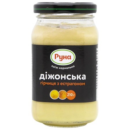 210g Runa Dijon-Senf mit Estragon // Дижонская Горчица с эстрагоном 