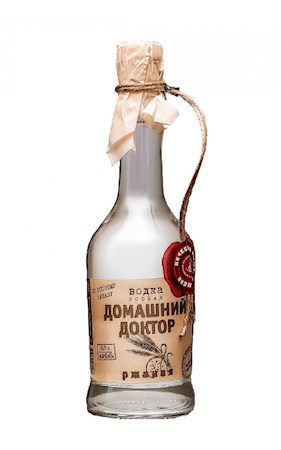 Wodka Domaschny Doktor Roggen Alc.40% Vol. 0,5l Flasche Dreifache Destillation