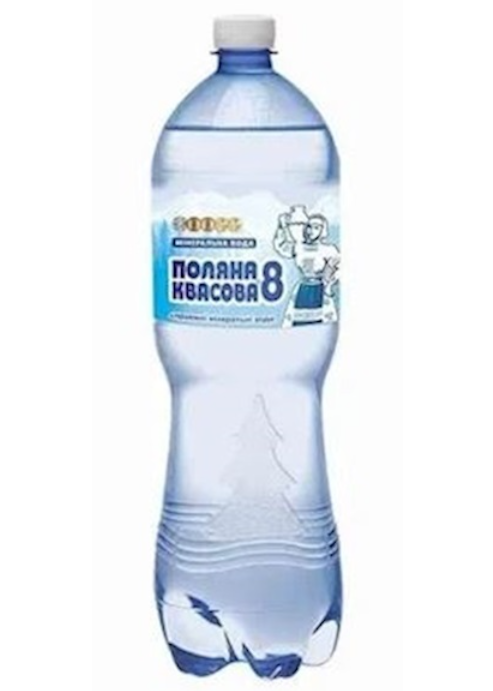 1,5l Polyana Kvasova 8 Kohlensäurehaltiges Mineralwasser PET / Поляна Квасова 8 Вода минеральная Сильногазированная 