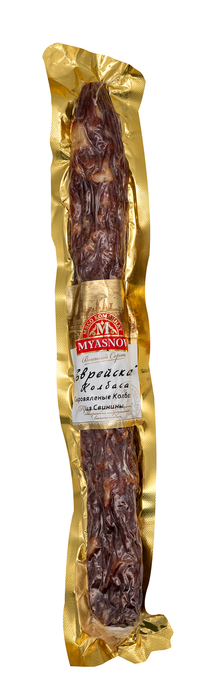 220g MYASNOV  "Evreyskaja" luftgetrocknete Salami (MAZ) // Сыровяленая Еврейская 220g MYASNOV  "Evreyskaja" luftgetrocknete Salami (MAZ) // Сыровяленая Еврейская