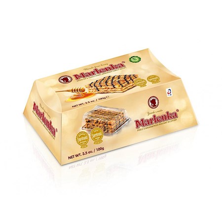 100g Marlenka Honigtorte mit Walnüssen // Медовик с грецким орехом