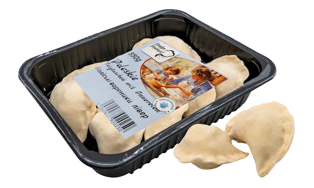550g Spasibo Mama Poleskie Vareniki mit Innereienfüllung   // Поліські Вареники лівер 