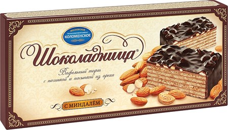 17522_06112023211500 230g Waffeltorte in Schokoglasur Mandeln // Торт вафельный «Шоколадница» с миндалем