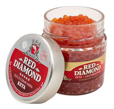 100g Red Diamond Kaviar Keta Premium Red Diamond +3°C // Икра кеты, зернистая малосол