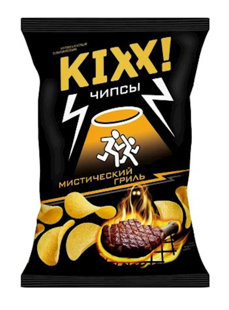 50g KIXX! Kartoffelchips mit Roastbeef-Geschmack// Чипсы картофель со вкусом Ростбифа   