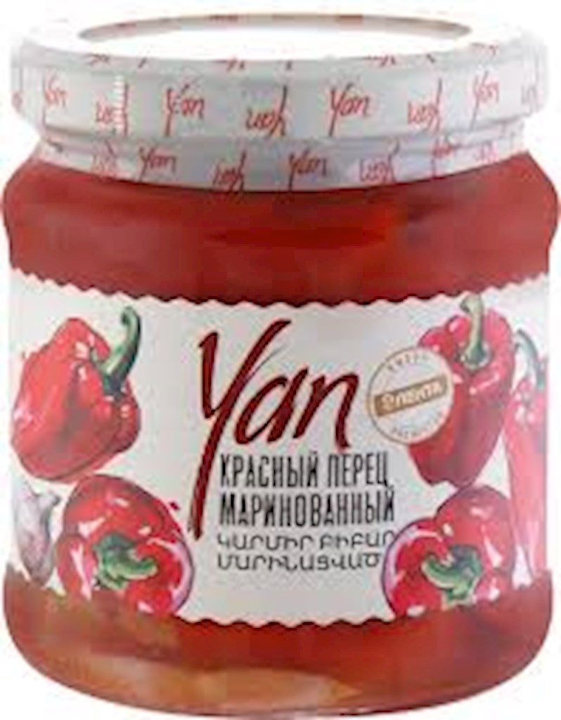 470g YAN Rote Paprika, eingelegt // Красный перец, маринованный