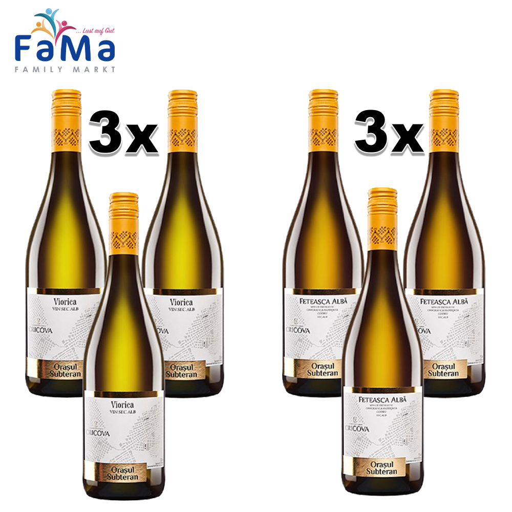 Top Selected 6 Flaschen Weißwein 4,5 Liter Trocken Feteasca Viorica