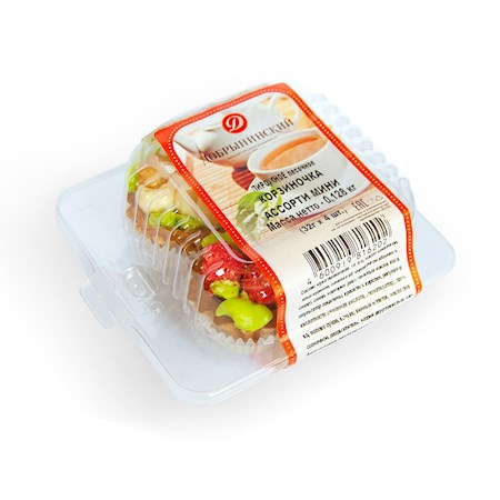 11767_10072019155034 128g Törtchen mit Eiweißkreme mini // Добрынинский Корзиночки Ассорти мини