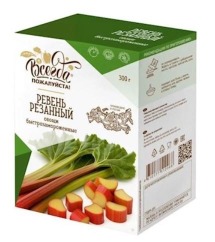 300g Immer Gerne! geschnittene gefrorenr Rhabarber  t/g  // Всегда Пожалуйста! Ревень резаный  замороженный