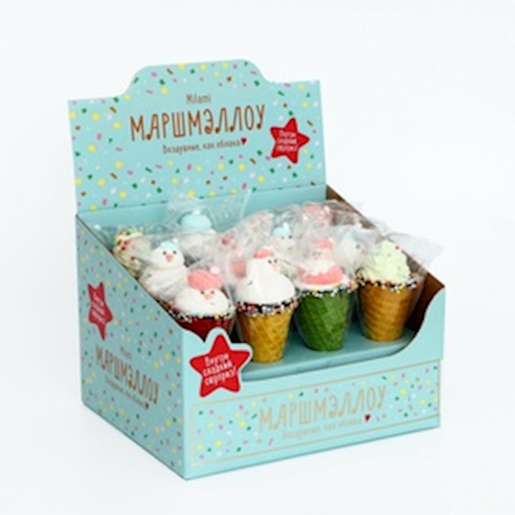 25g Milami Marshmallows in Waffeltüte (bunt) // Маршмеллоу в рожке (цветные) 25г