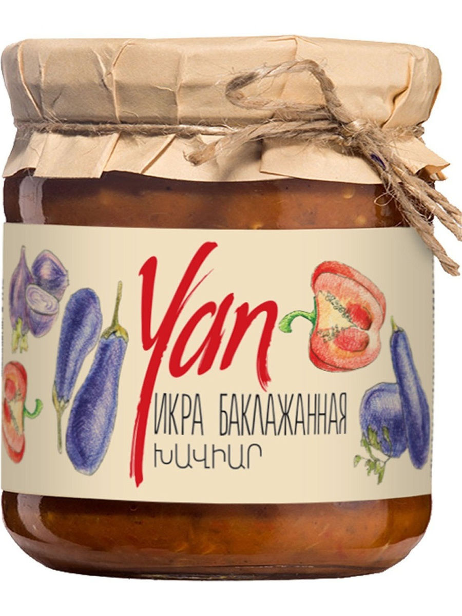 Auberginen_klassisk_YAN 470g AUBERGINENKAVIAR von YAN NACH ARMENISCHER ART FERTIGGERICHT ИКРА БАКЛАЖАННАЯ ПО-АРМЯНСКИ
