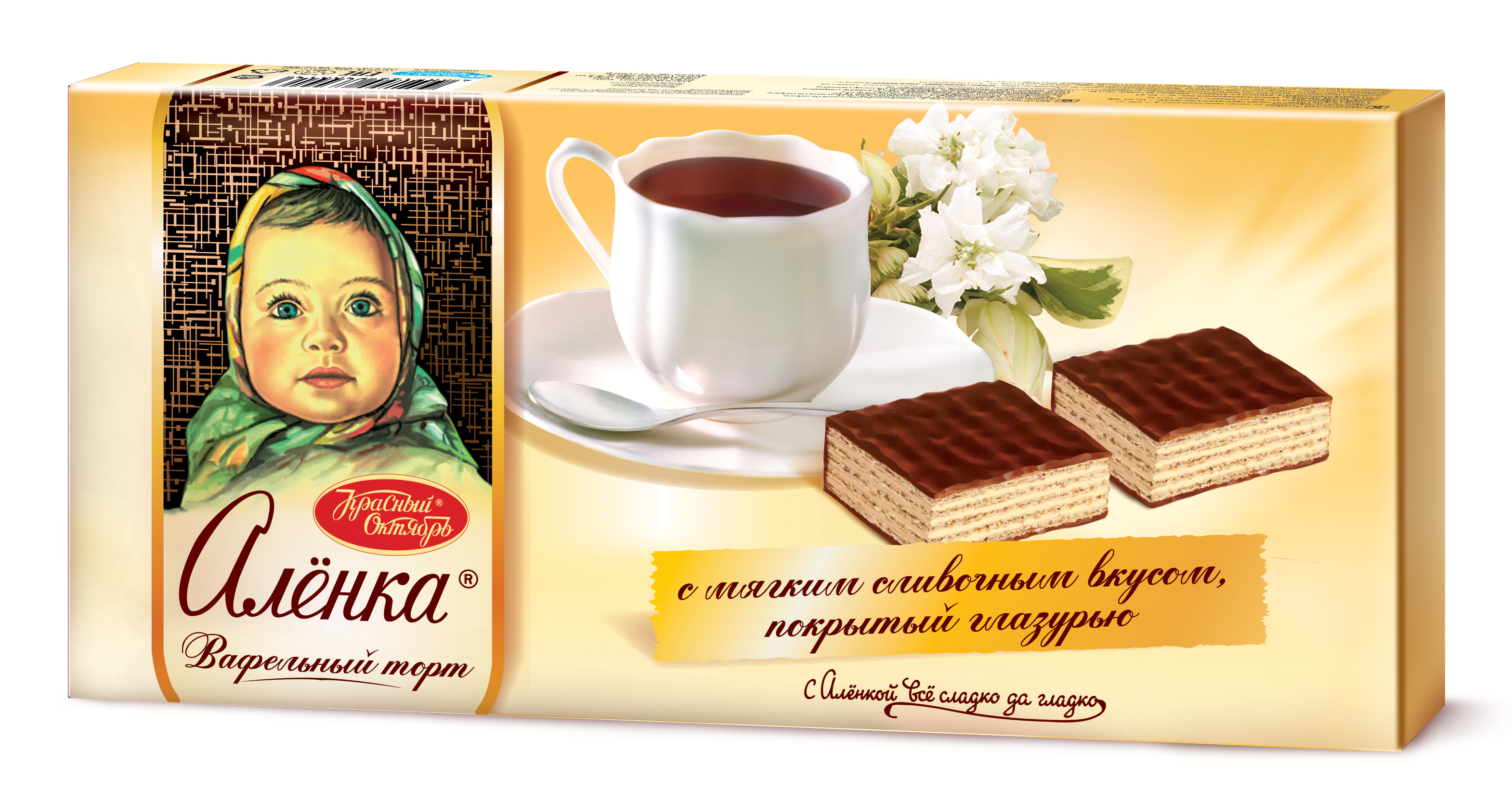 250g Waffeltorte Alionka Schokolade Roter Oktober Alenka Alönka