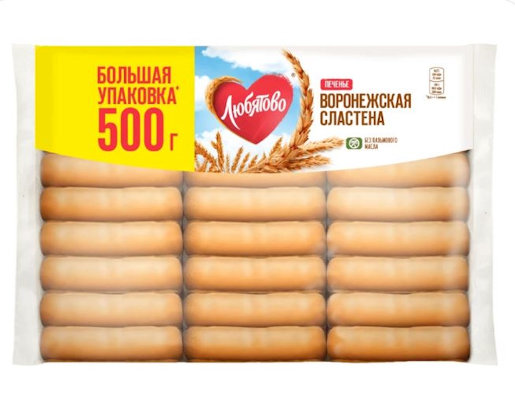 500g Lyubyatovo Kekse Voronezhskaya Slastena  // Печенье Воронежская Сластена