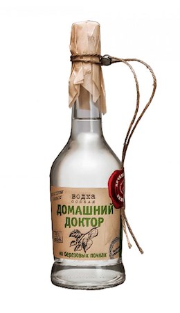 Wodka Alc.40% Vol. Domaschny Doktor Birkenknospen 0,5l Flasche Dreifache Destillation