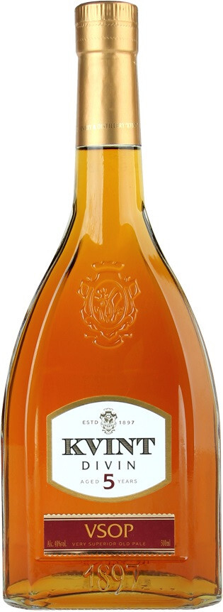 0,5 Liter Kvint Divin VSOP Weinbrand 5 JAHRE Alc.40%Vol. Brandy Moldau Moldawien Moldova