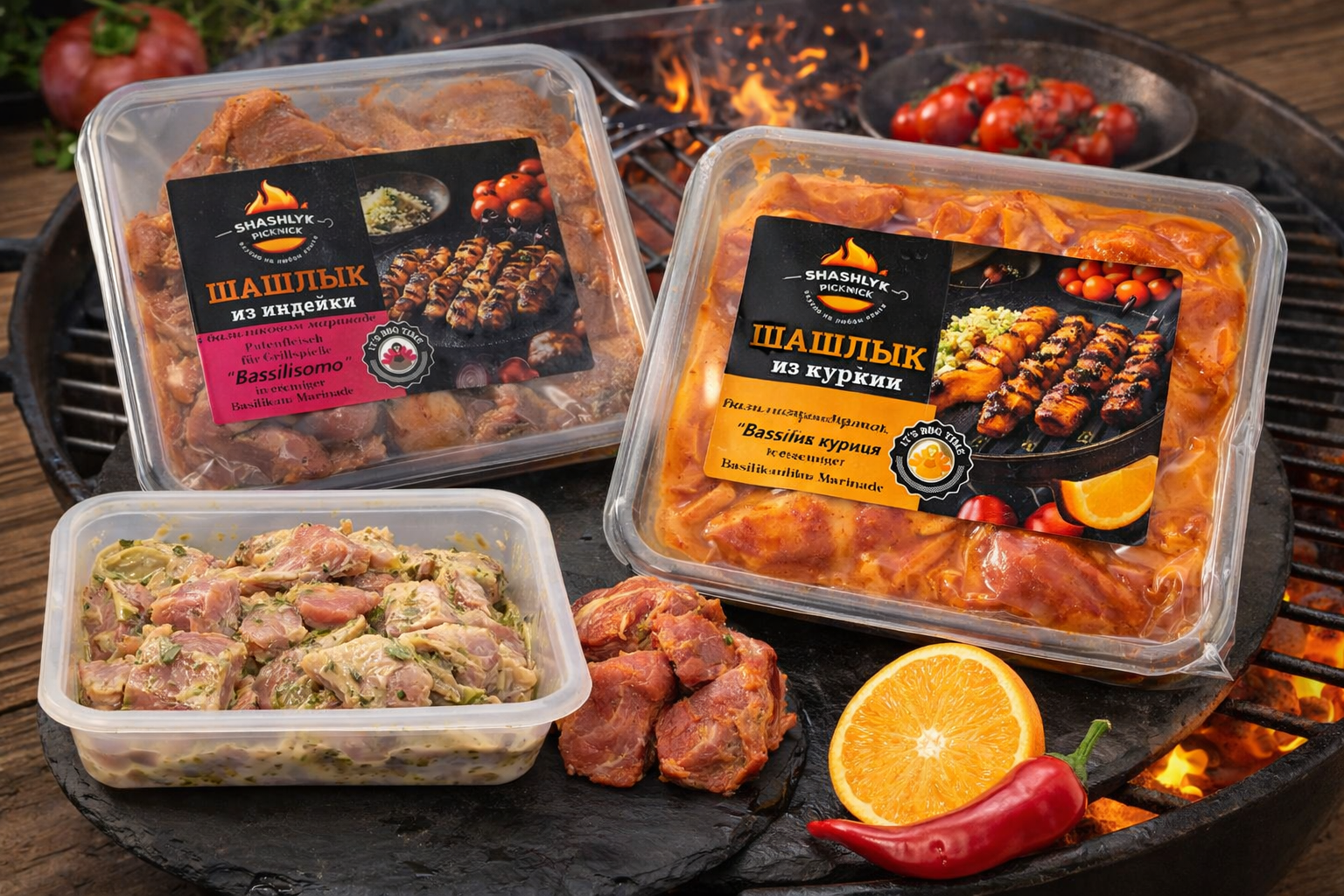 3 kg PICKNICK: Schaschlik Bestseller (Geflügel) //  Набор популярных шашлыков из птицы 