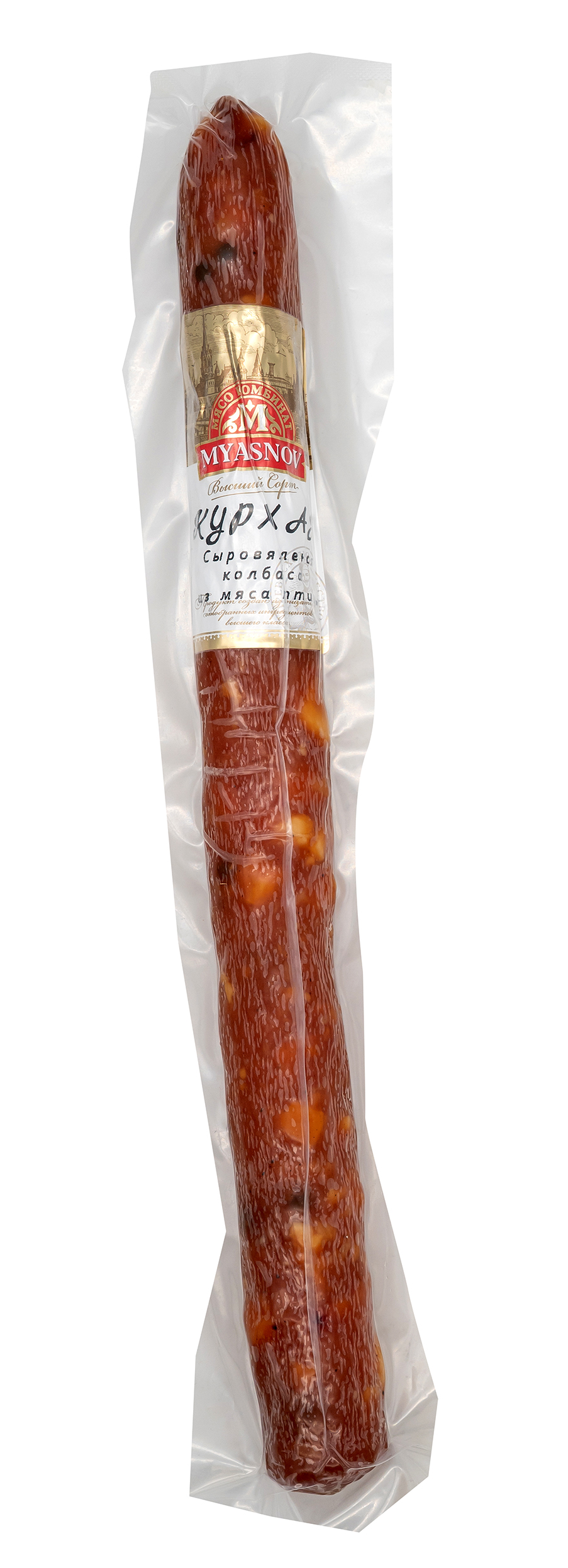 200g MYASNOV Kurchan „Dorf-Art" (BoG) // Курхан Деревенская сыровяленая колбаса из курицы